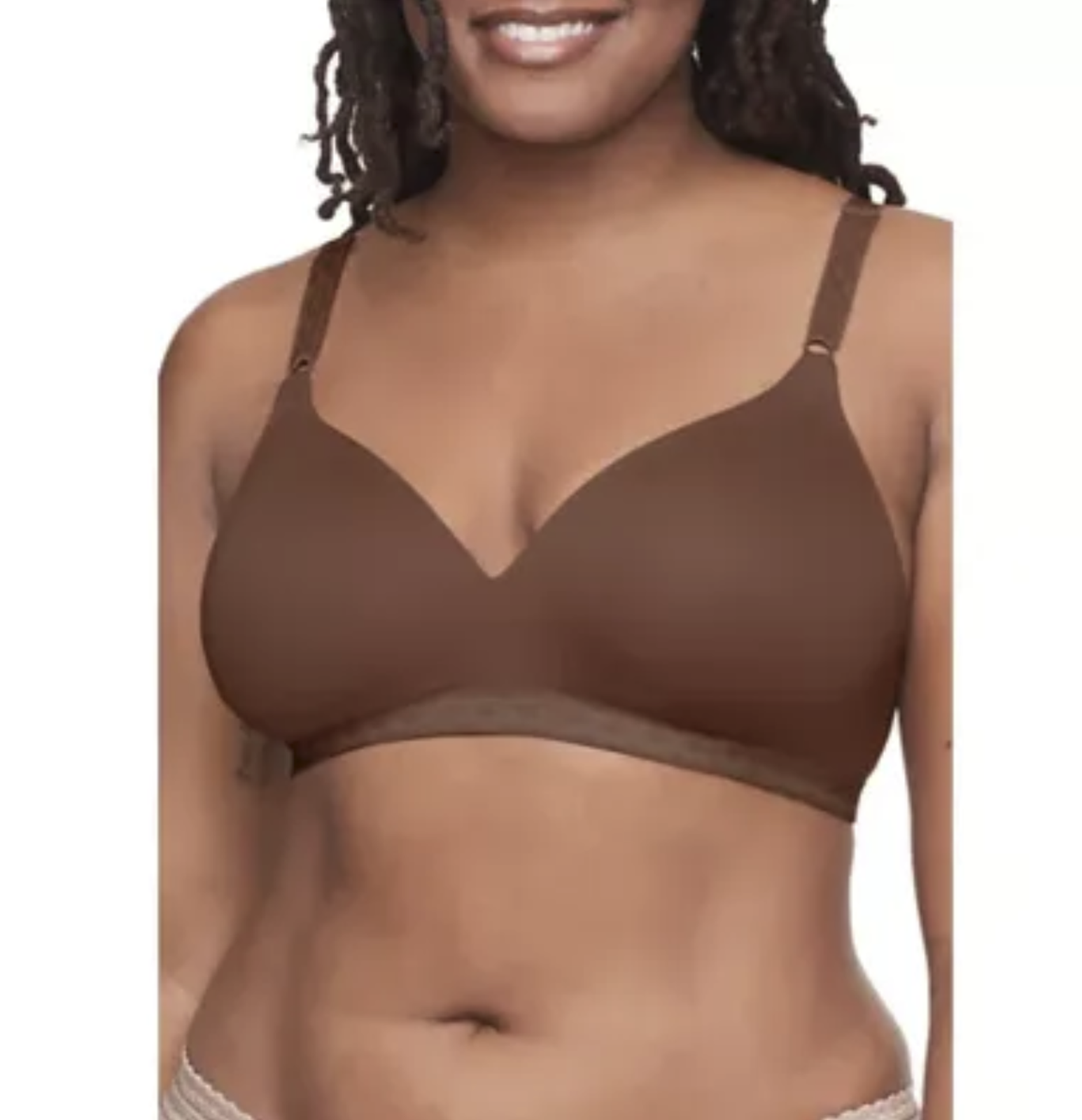 Warner's Cloud 9 Super Soft Wireless Lightly Lined Comfort Bra Mahogony Size 40b